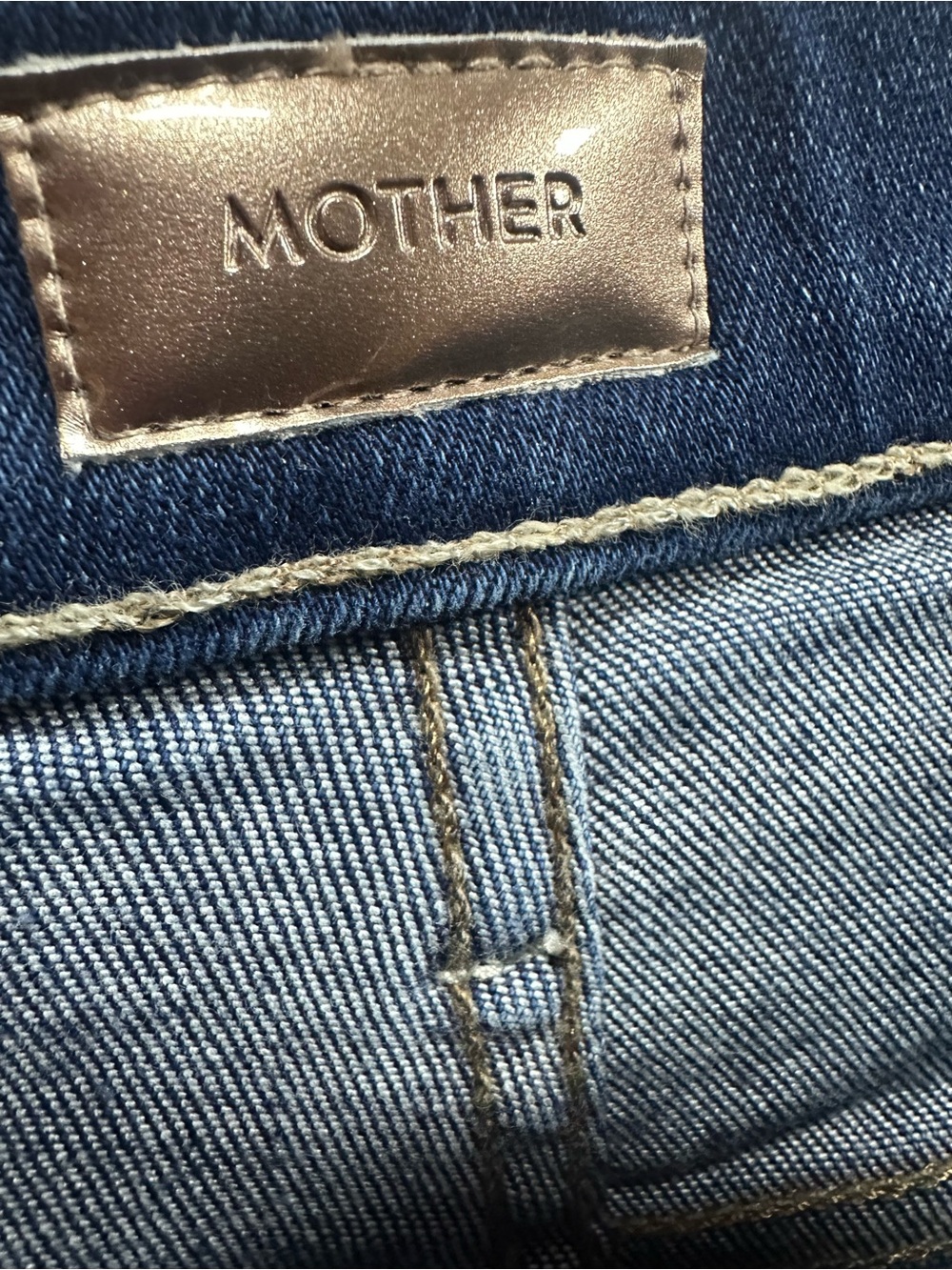MOTHER Women’s 29 Hustler Fray Dark Blue High-Rise Flare Jeans - Picture 5 of 12